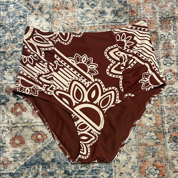 Aerie Brown High-Waisted Bikini Bottoms - Picture 1 of 3